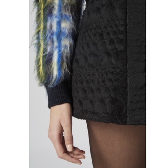 Topshop Contrast Quilted A-line Skirt - Picture 2 of 4